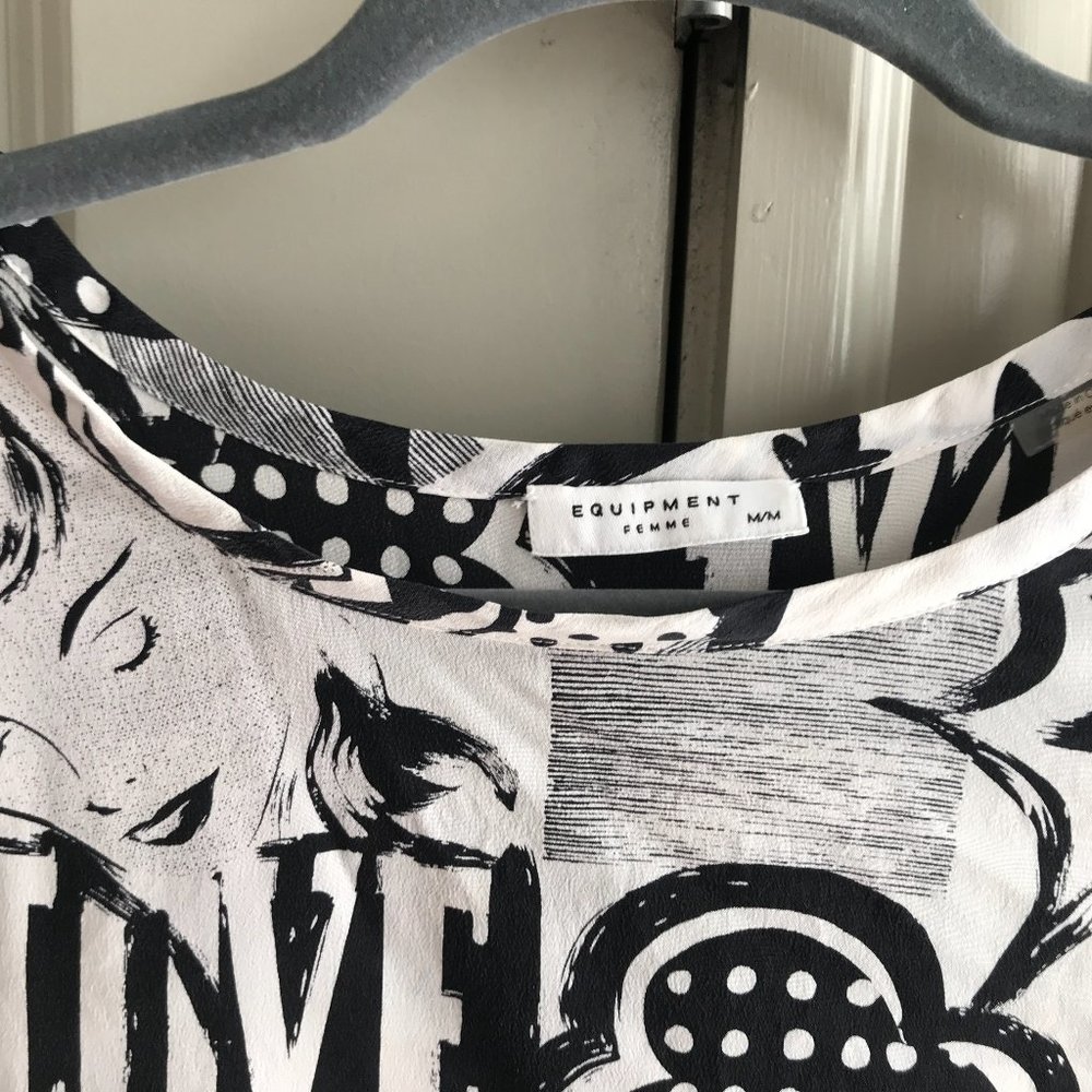 EQUIPMENT Silk Comic Strip T-shirt - Picture 4 of 8